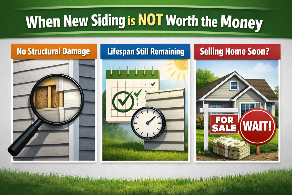 when new siding is not worth the money