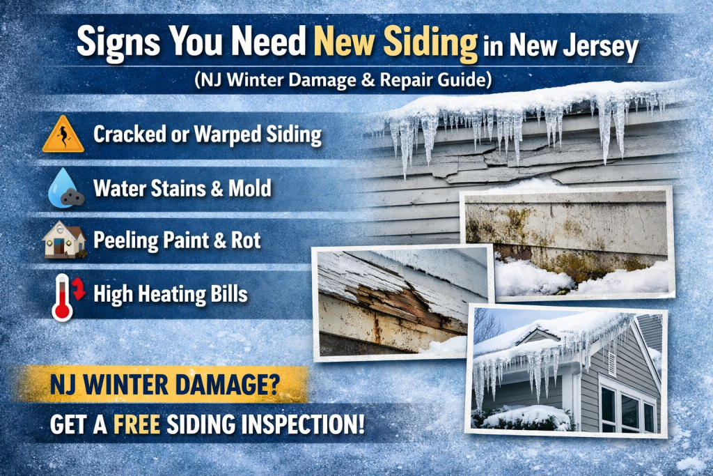 signs you need new siding in New Jersey winter damage and repair guide